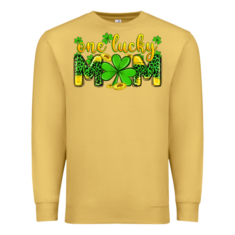 One Lucky Mom Premium Sweatshirt by Zillion Design Studio | Teevron
