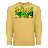 Antique Gold one lucky mom Premium Sweatshirt - Zillion Design Studio