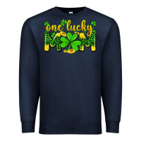 Navy one lucky mom Premium Sweatshirt - Zillion Design Studio