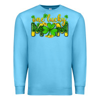 Ocean Blue one lucky mom Premium Sweatshirt - Zillion Design Studio