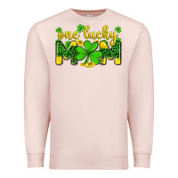 Pale Pink one lucky mom Premium Sweatshirt - Zillion Design Studio