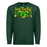 Sports Green one lucky mom Premium Sweatshirt - Zillion Design Studio