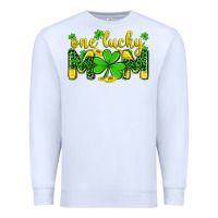 White one lucky mom Premium Sweatshirt - Zillion Design Studio