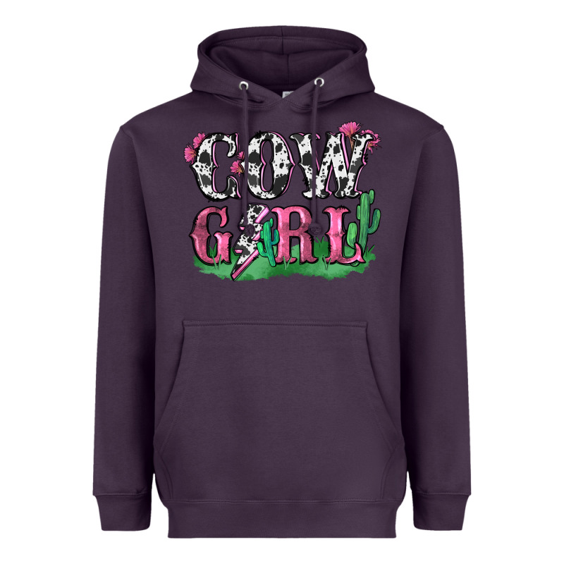 Cowgirl Lightning Bolt Heavyweight Hoodie by Zillion Design Studio | Teevron