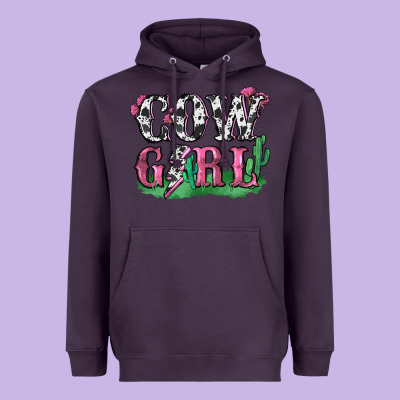 Cowgirl Lightning Bolt Heavyweight Hoodie Designed By Zillion Design Studio