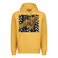 Mustard racing glitter leopard Premium Hoodie - JahusDesignShop