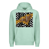 Seafoam racing glitter leopard Premium Hoodie - JahusDesignShop