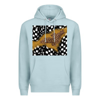 Blue Mist racing glitter leopard Premium Hoodie - JahusDesignShop