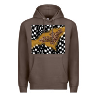 Coffee racing glitter leopard Premium Hoodie - JahusDesignShop