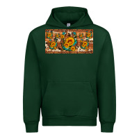 Forest Green sunflower gemstone leopard cowhide horseshoe license plate Urban Hoodie - Artiststas
