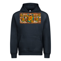 Navy sunflower gemstone leopard cowhide horseshoe license plate Urban Hoodie - Artiststas