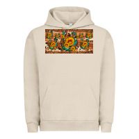 Pigment French Oak sunflower gemstone leopard cowhide horseshoe license plate Urban Hoodie - Artiststas
