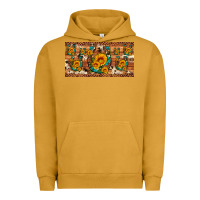 Pigment Peanut Butter sunflower gemstone leopard cowhide horseshoe license plate Urban Hoodie - Artiststas