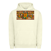 Pigment Pistachio sunflower gemstone leopard cowhide horseshoe license plate Urban Hoodie - Artiststas