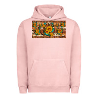 Pigment Salmon sunflower gemstone leopard cowhide horseshoe license plate Urban Hoodie - Artiststas