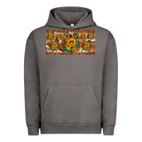 Pigment Tornado sunflower gemstone leopard cowhide horseshoe license plate Urban Hoodie - Artiststas