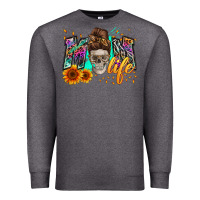 Charcoal Heather mom life with skull Premium Sweatshirt - Zillion Design Studio