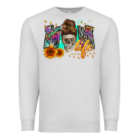 Dove Grey mom life with skull Premium Sweatshirt - Zillion Design Studio