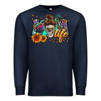 Navy mom life with skull Premium Sweatshirt - Zillion Design Studio