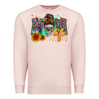 Pale Pink mom life with skull Premium Sweatshirt - Zillion Design Studio