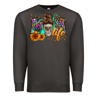 Smoke mom life with skull Premium Sweatshirt - Zillion Design Studio