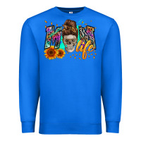 True Royal mom life with skull Premium Sweatshirt - Zillion Design Studio