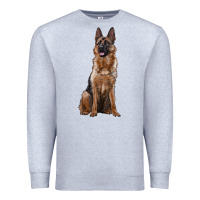 Heather Grey german shepherd Premium Sweatshirt - RanaPortraitStore