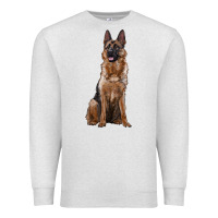 Oatmeal Heather german shepherd Premium Sweatshirt - RanaPortraitStore