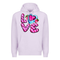 Lilac love with strawberry candy Premium Hoodie - AdoDesignShop