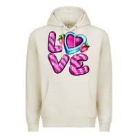 Oatmeal Heather love with strawberry candy Premium Hoodie - AdoDesignShop