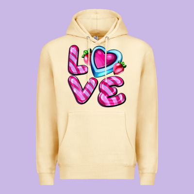 Love With Strawberry Candy Premium Hoodie Designed By Adodesignshop