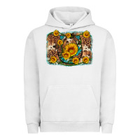 Pigment Lunar Rock sunflower gemstone leopard cowhide horseshoe background Urban Hoodie - Artiststas