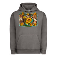 Pigment Tornado sunflower gemstone leopard cowhide horseshoe background Urban Hoodie - Artiststas