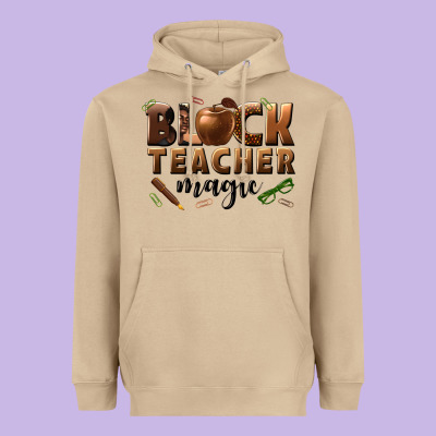 Heavyweight Hoodie black teacher magic melanin male teacher
