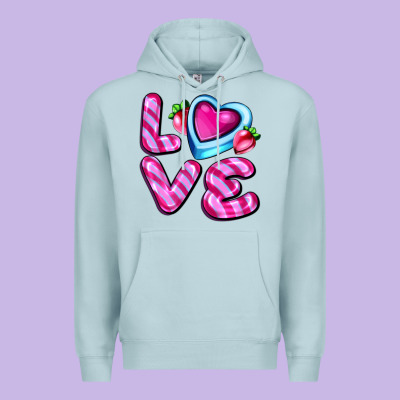 Love With Strawberry Candy Premium Hoodie Designed By Adodesignshop