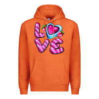 Carrot love with strawberry candy Premium Hoodie - AdoDesignShop