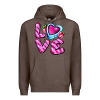 Coffee love with strawberry candy Premium Hoodie - AdoDesignShop