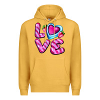 Mustard love with strawberry candy Premium Hoodie - AdoDesignShop