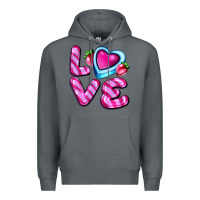Rock love with strawberry candy Premium Hoodie - AdoDesignShop