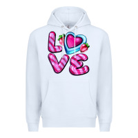 White love with strawberry candy Premium Hoodie - AdoDesignShop