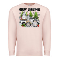 Pale Pink merry christmas gnomies Premium Sweatshirt - texasbilliewilder
