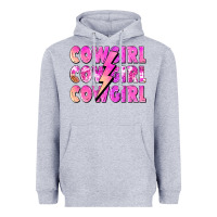 Heather Grey cowgirl cowgirl lightning bolt Heavyweight Hoodie - Zillion Design Studio