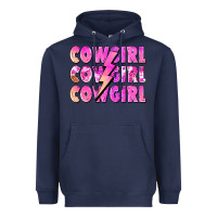 Navy cowgirl cowgirl lightning bolt Heavyweight Hoodie - Zillion Design Studio