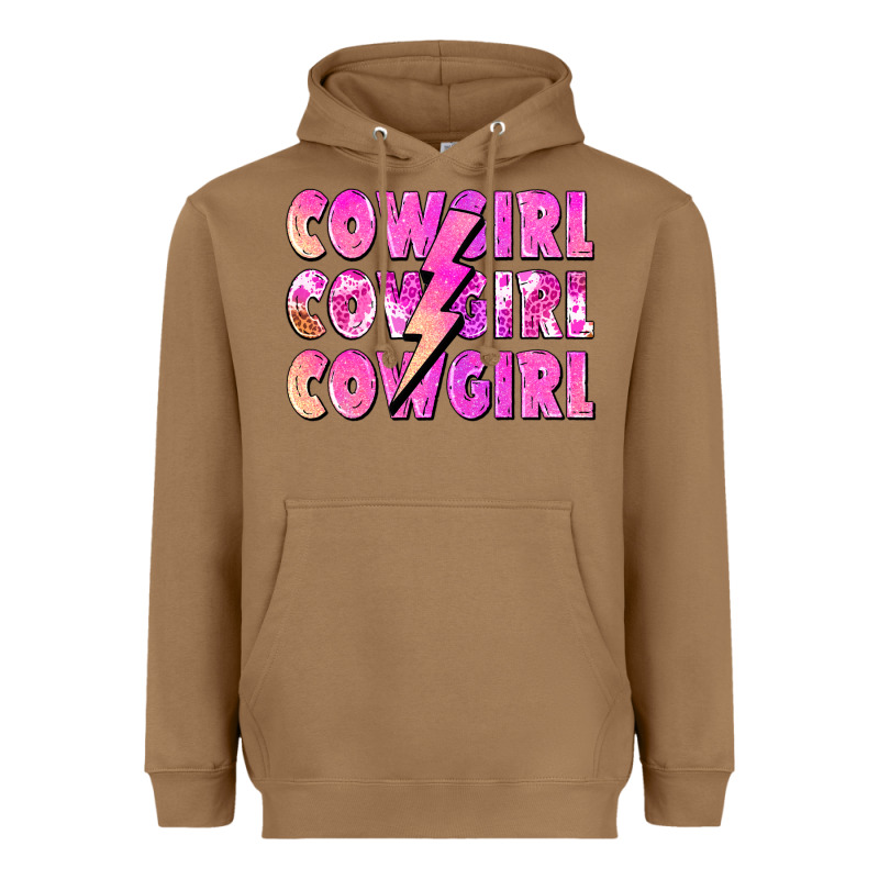 Cowgirl Cowgirl Lightning Bolt Heavyweight Hoodie by Zillion Design Studio | Teevron