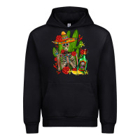 Black skeleton with sombrero and tequila Urban Hoodie - AdoDesignShop