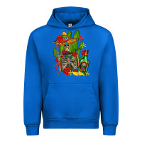 Cobalt skeleton with sombrero and tequila Urban Hoodie - AdoDesignShop