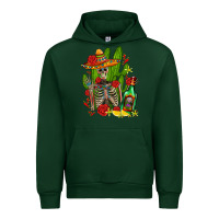 Forest Green skeleton with sombrero and tequila Urban Hoodie - AdoDesignShop