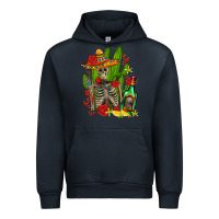 Navy skeleton with sombrero and tequila Urban Hoodie - AdoDesignShop