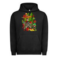 Pigment Black skeleton with sombrero and tequila Urban Hoodie - AdoDesignShop