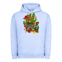 Pigment Grape Ice skeleton with sombrero and tequila Urban Hoodie - AdoDesignShop